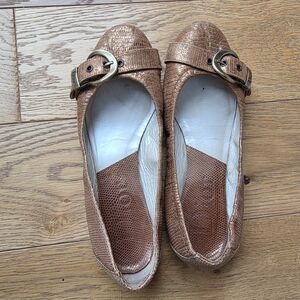 Dior Elegant Golden/Tan Loafers with Buckle by